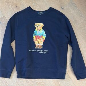 Polo by Ralph Lauren Navy Sweater with Bear Graphic